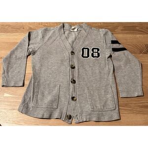 Crazy 8 Gray Cardigan – Boys Size 5–6 Button Up